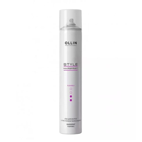 Ollin Style Flexible Hold Hairspray  Лак для волос эластичной фиксации, 450 мл