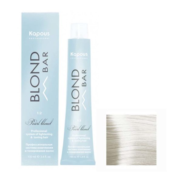Kapous Blond Bar BB 1012 Крем-краска для волос с экстрактом жемчуга, пепельный перламутровый, 100 мл