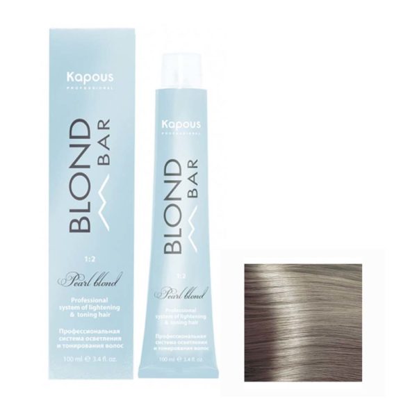 Kapous Blond Bar BB 021 Крем-краска для волос с экстрактом жемчуга, альпийский снег, 100 мл