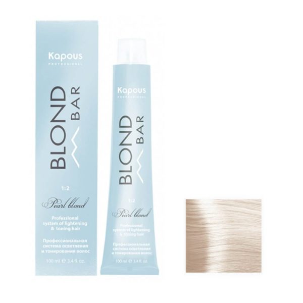Kapous Blond Bar BB 002 Крем-краска для волос с экстрактом жемчуга, черничное безе, 100 мл
