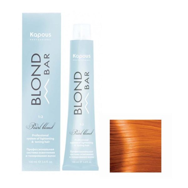 Kapous Blond Bar BB 04 Крем-краска для волос с экстрактом жемчуга, корректор медный, 100 мл