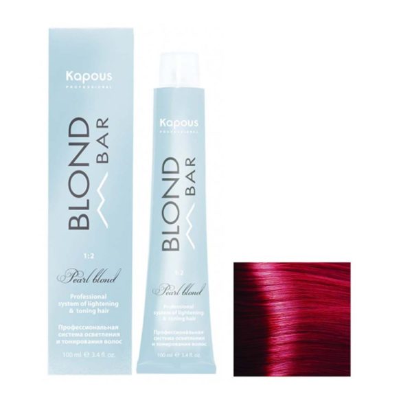 Kapous Blond Bar BB 06 Крем-краска для волос с экстрактом жемчуга, корректор красный, 100 мл