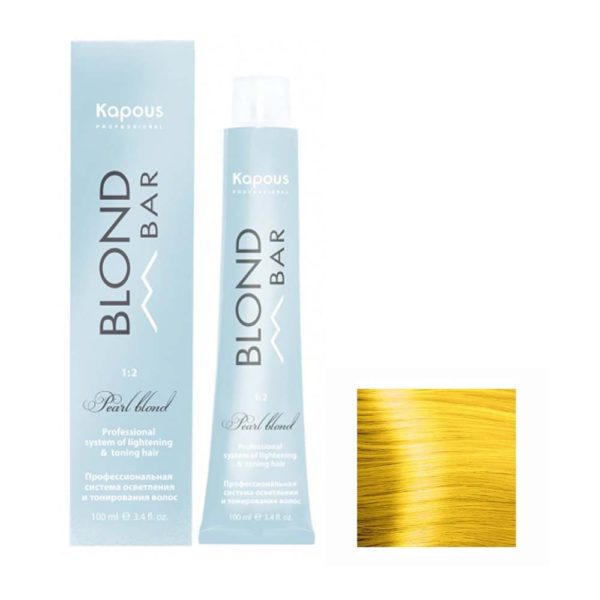 Kapous Blond Bar BB 03 Крем-краска для волос с экстрактом жемчуга, корректор золотой, 100 мл