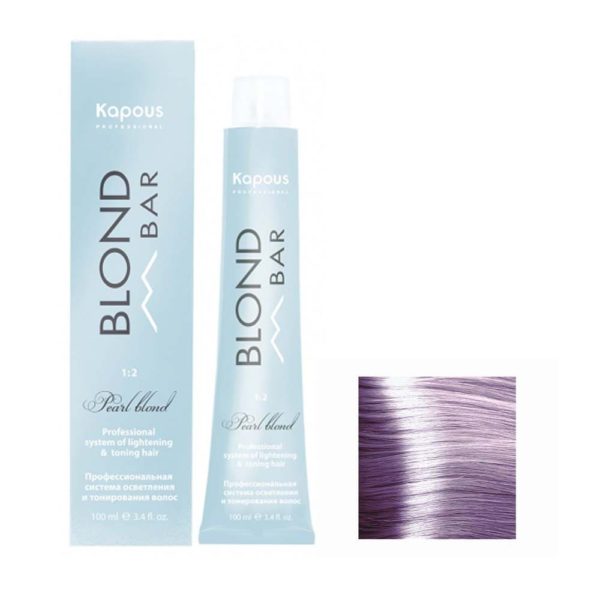 Kapous Blond Bar BB 022 Крем-краска для волос с экстрактом жемчуга, пудровый сапфир, 100 мл