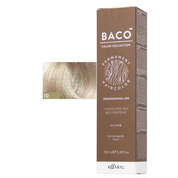 Kaaral BACO COLOR SOFT Крем-краска для волос 10.0 Платиновый блондин, 60 мл
