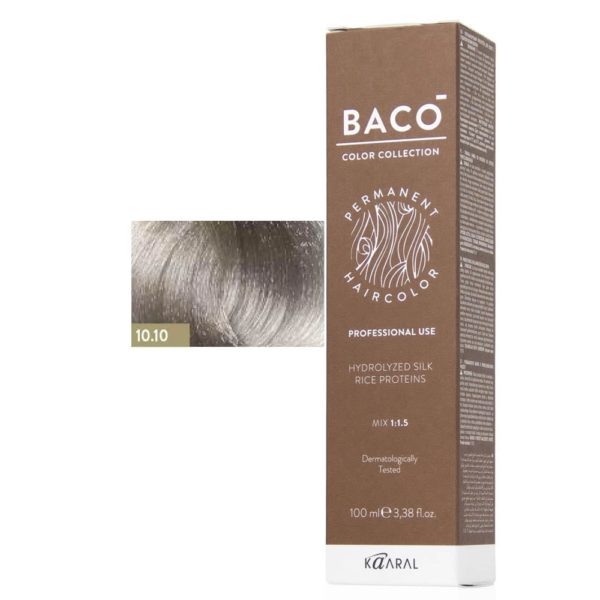 Kaaral BACO COLOR SOFT Крем-краска для волос 10.10 Платиновый пепельный блондин, 60 мл