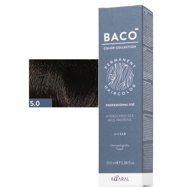 Kaaral BACO COLOR SOFT Крем-краска для волос 5 Светлый каштан, 60 мл