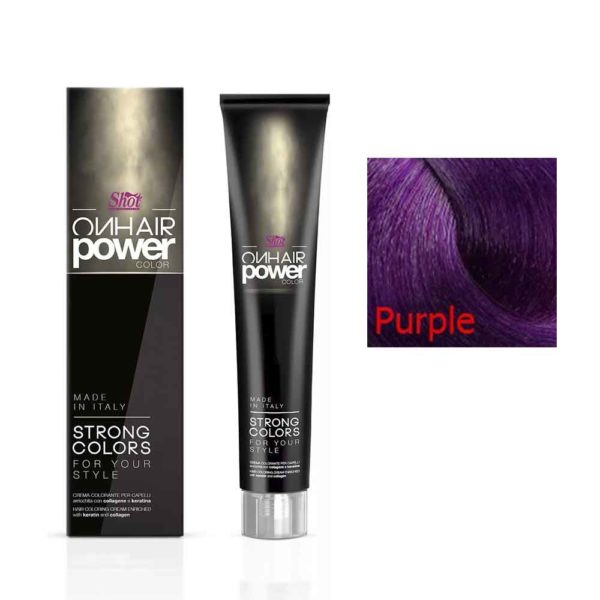 SHOT Power color Крем-краска для волос пурпурный, 100 мл