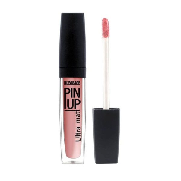 LUXVISAGE PIN-UP Блеск для губ матовый эффект тон 43 Rose nude, 5 г