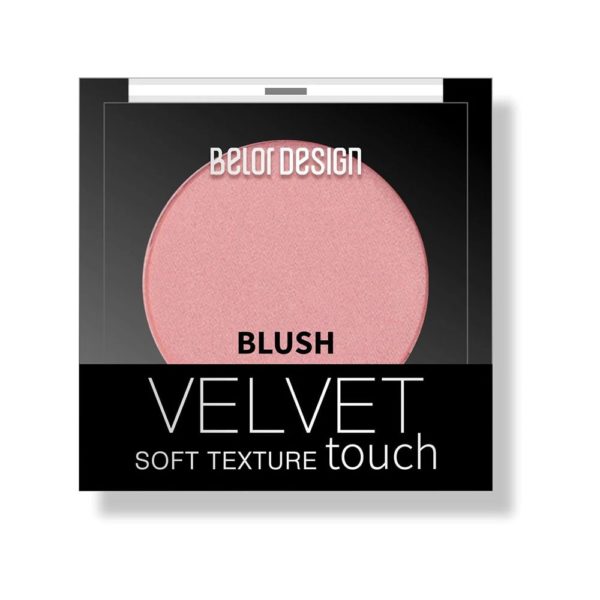 Belor design VELVET TOUCH Румяна для лица тон 102 Розово персиковый, 3,6 г