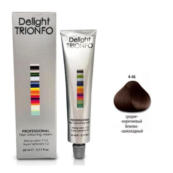 Constant delight Trionfo Крем-краска 4-46 Средний коричневый бежевый шоколадный, 60 мл