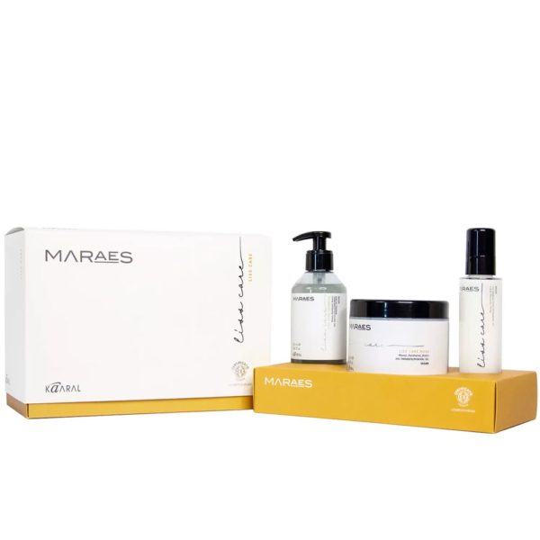 Kaaral Maraes Liss Care Gift Box Набор для прямых или непослушных волос (Шампунь, Маска, Флюид), 250+500+150 мл
