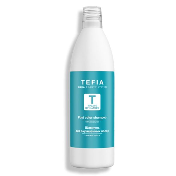Tefia Treats by Nature Шампунь для окрашенных волос с маслом кокоса, 1000 мл