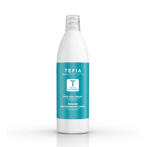 Tefia Treats by Nature Бальзам для окрашенных волос с маслом кокоса, 1000 мл